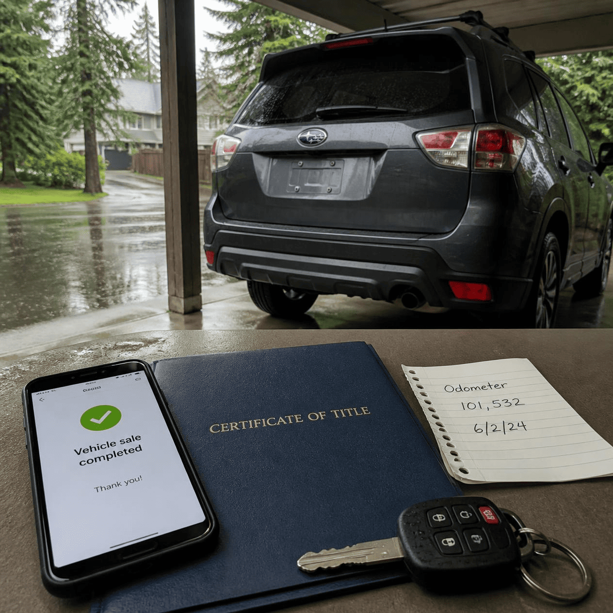 Washington Bill of Sale: 5-Day Seller Notice, 15-Day Title Rule and Use Tax
