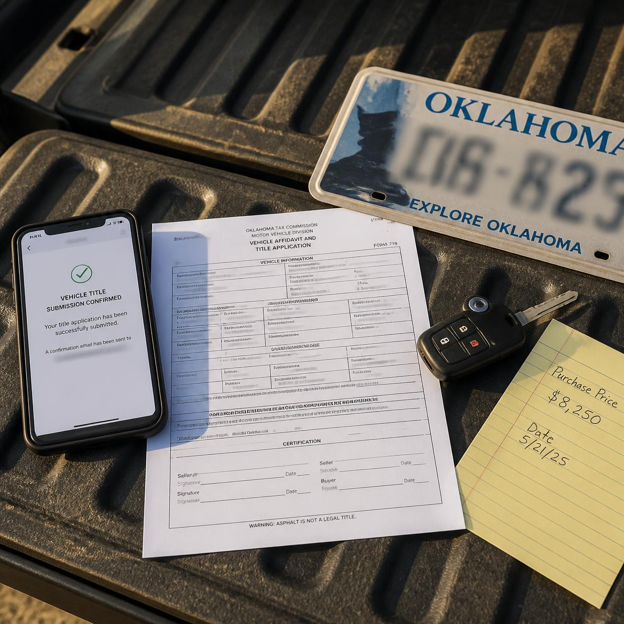 Oklahoma Bill of Sale: Form 718, Electronic Titles and Three Transfer Deadlines
