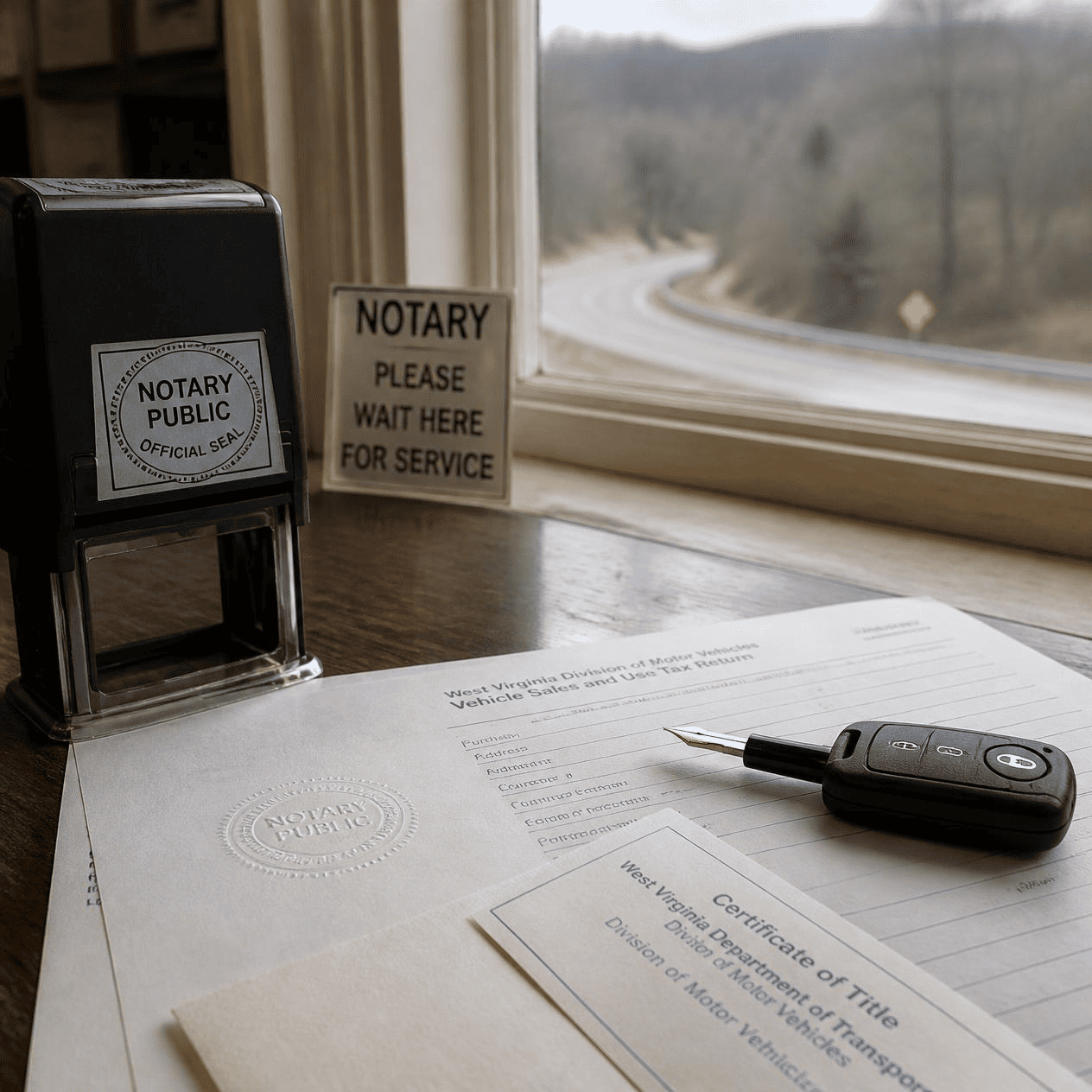 West Virginia Bill of Sale: Notarized DMV-7-TR, 6% Tax and 60-Day Rule